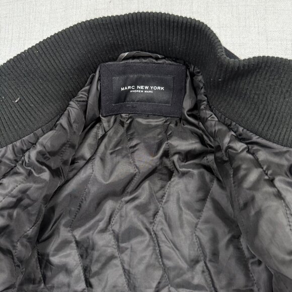 Marc New York Double Breasted Peacoat Black Wool Blend Zip Insert Lined - Picture 12 of 14